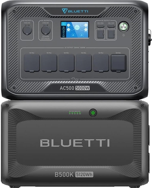 Зарядна станція BLUETTI AC500 5000W + акумуляторний модуль B500K 5120Wh 1420000mAh 5000W